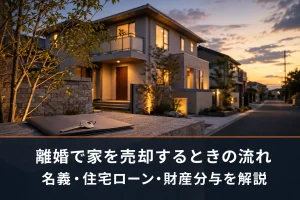 離婚で家を売却するときの流れ｜名義・住宅ローン・財産分与を解説